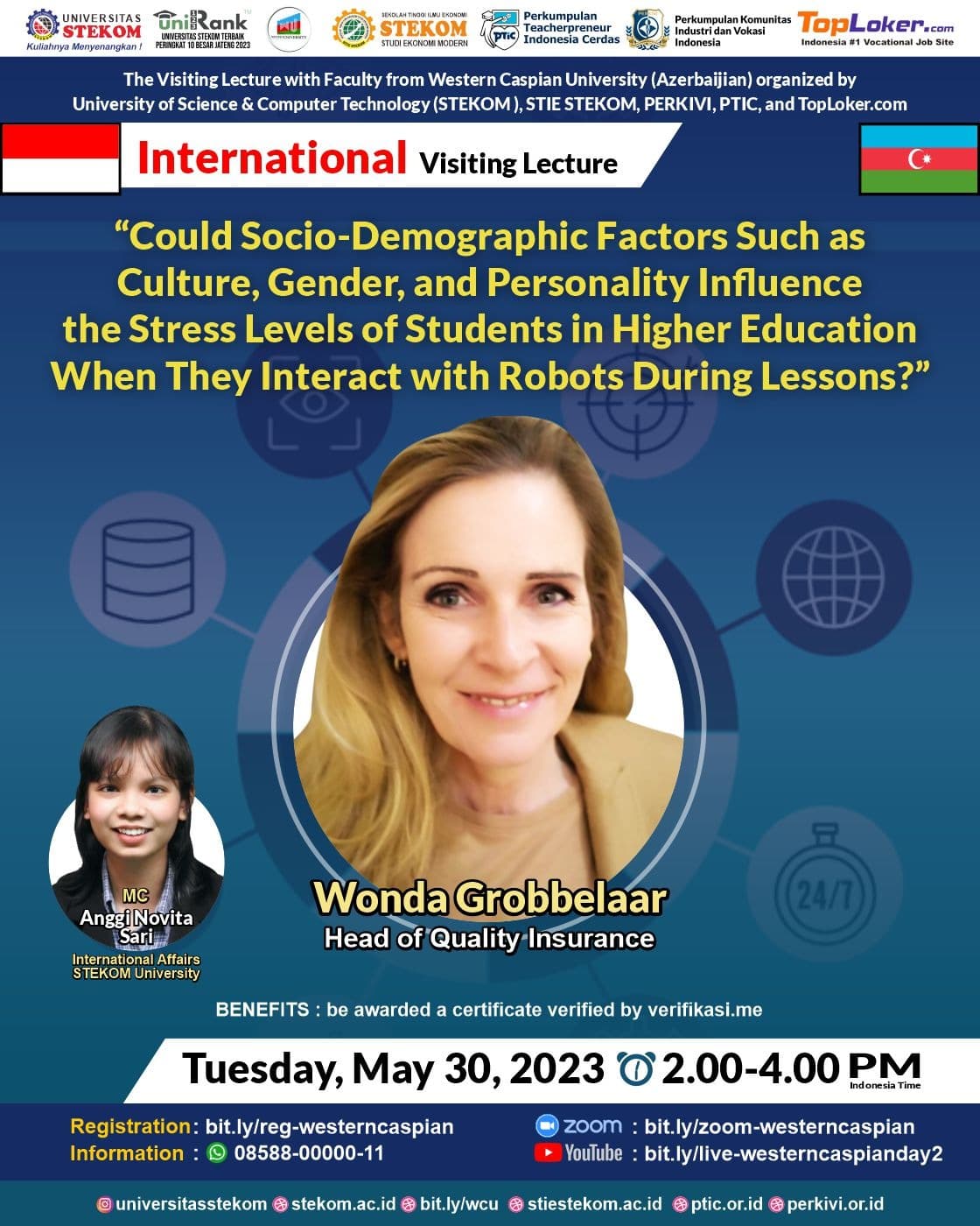 VISITING LECTURE DAY 2 Could Socio-Demographic Factors Such as Culture, Gender, and Personality Influence the Stress Levels of Students in Higher Education When They Interact with Robots During Lessons?