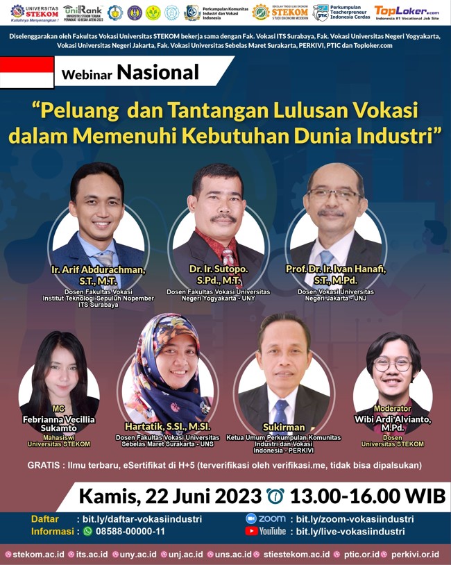 WEBINAR NASIONAL Peluang dan Tantangan Lulusan Vokasi dalam Memenuhi Kebutuhan Dunia Industri