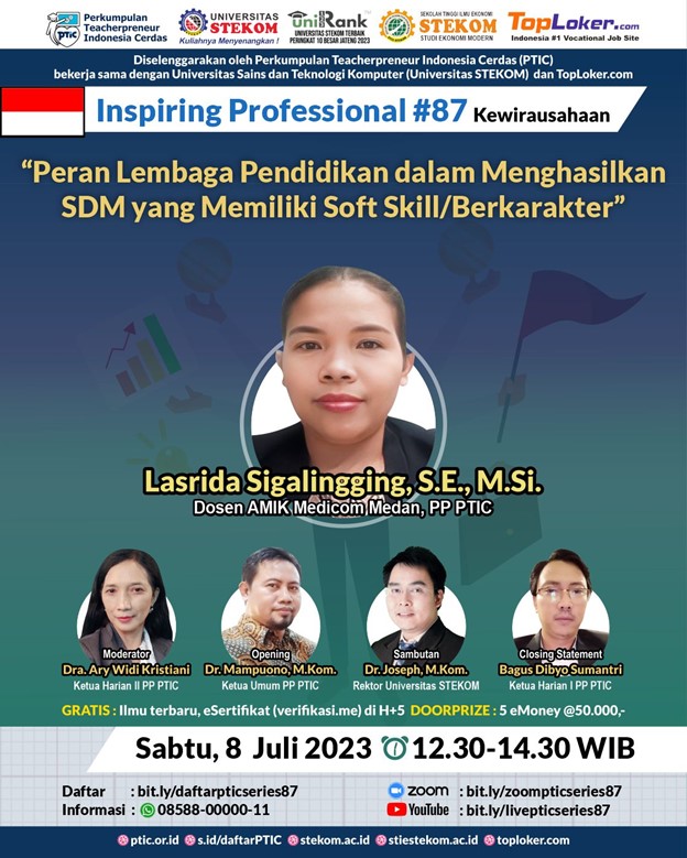 INSPIRING PROFESSIONAL Peran Lembaga Pendidikan dalam Menghasilkan SDM yang Memiliki Soft Skill/Berkarakter
