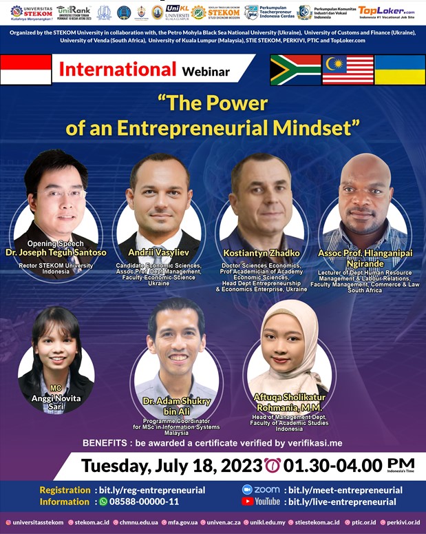 INTERNATIONAL WEBINAR The Power of an Entrepreneurial Mindset