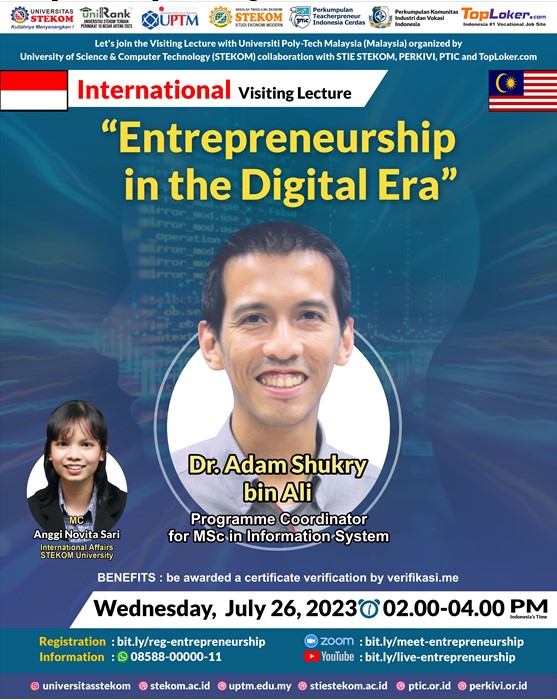 INTERNATIONAL Visiting Lecture Entrepreneurship in the Digital Era