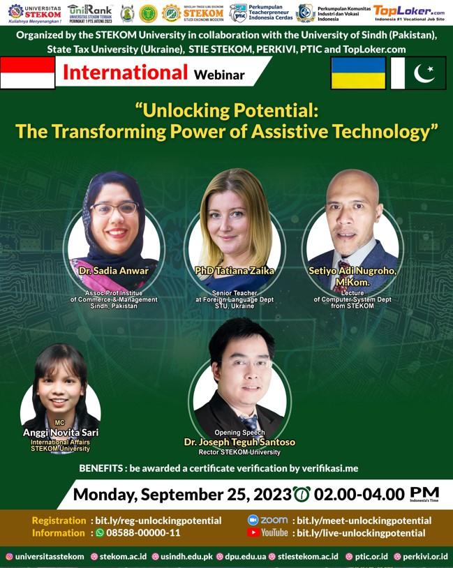 WEBINAR INTERNASIONAL Unlocking Potential: The Transforming Power of Assistive Technology.