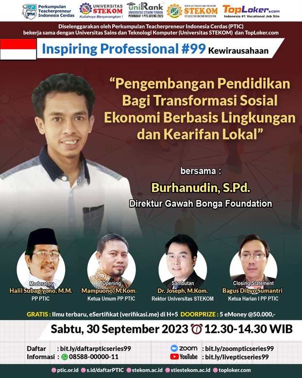 INSPIRING PROFESSIONAL Pengembangan Pendidikan Bagi Transformasi Sosial Ekonomi Berbasis Lingkungan dan Kearifan Lokal