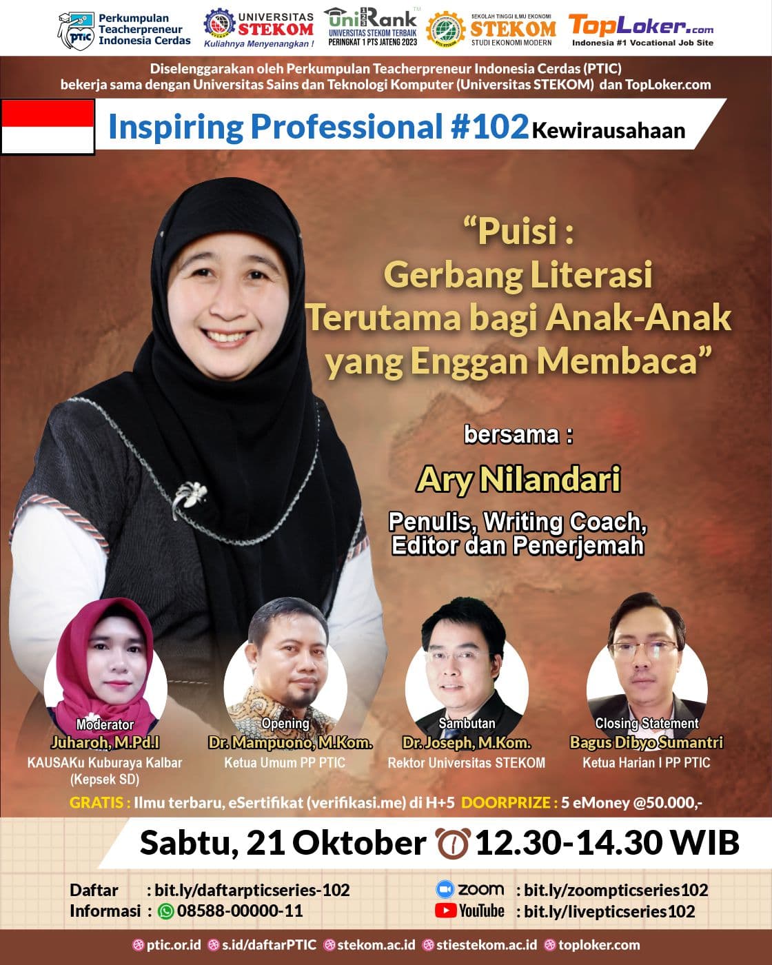 INSPIRING PROFESSIONAL  Puisi : Gerbang Literasi Terutama bagi Anak-anak yang Enggan Membaca. 