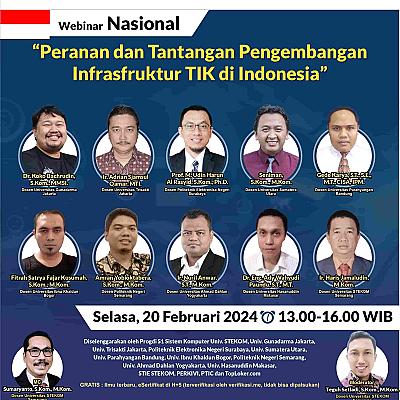 WEBINAR NASIONAL Peranan dan Tantangan Pengembangan Infrasfruktur TIK di Indonesia