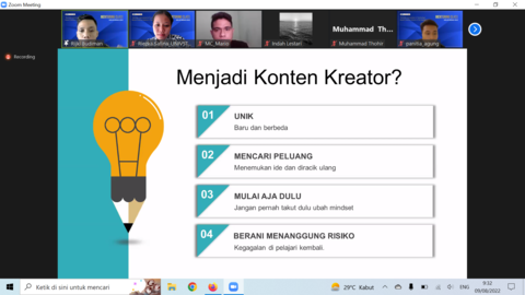 Mahasiswi STEKOM meraih Awards peserta TERAKTIF dalam Mentoring Class (Kelas Bisnis 2022) yang diselenggarakan UNDIP 