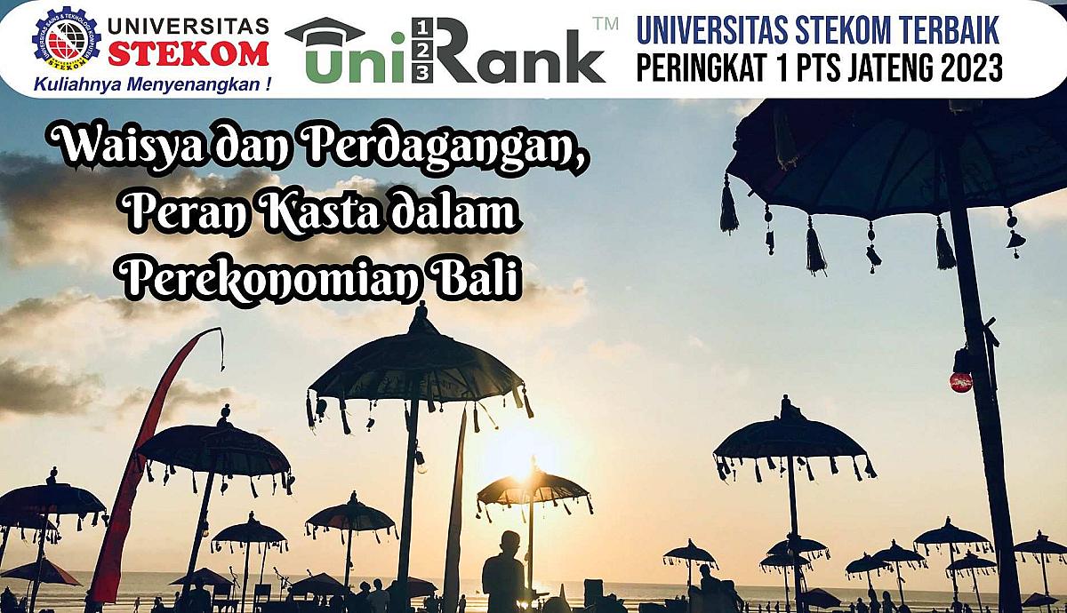 Waisya dan Perdagangan, Peran Kasta dalam Perekonomian Bali