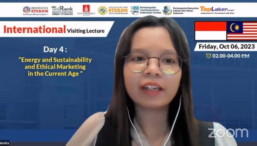 INTERNATIONAL Visiting Lecture Energy and Sustainability and Ethical Marketing in the Current Age