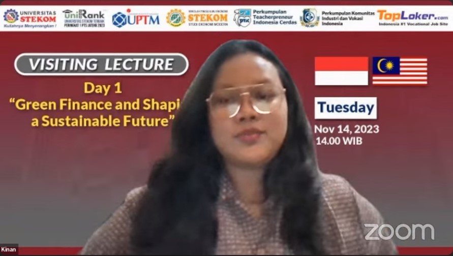 INTERNATIONAL Visiting Lecture Green Finance and Shaping a Sustainable Future