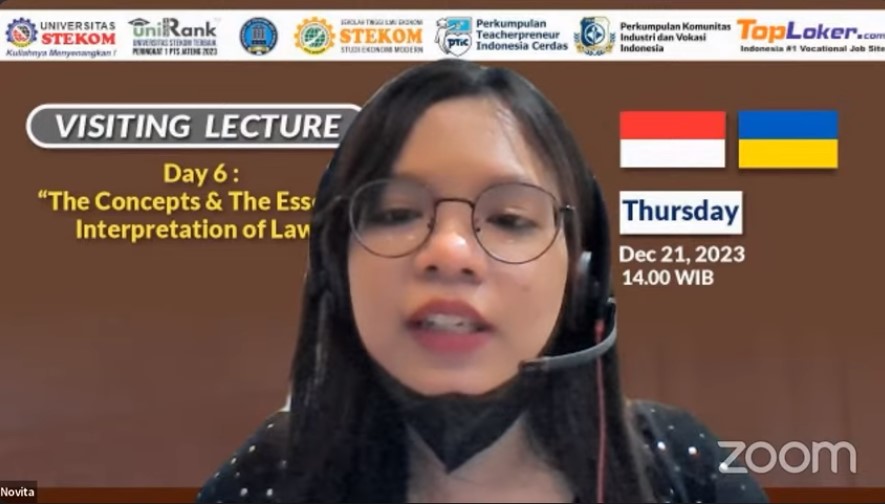 INTERNATIONAL VISITING LECTURE The Concepts &amp; The Essence Interpretation of Law