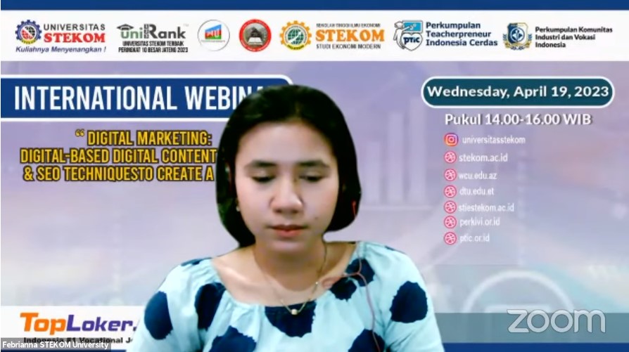 INTERNATIONAL WEBINAR Digital Marketing: Digital -Based Digital Content Creator &amp; Seo Techniques to Create a Business