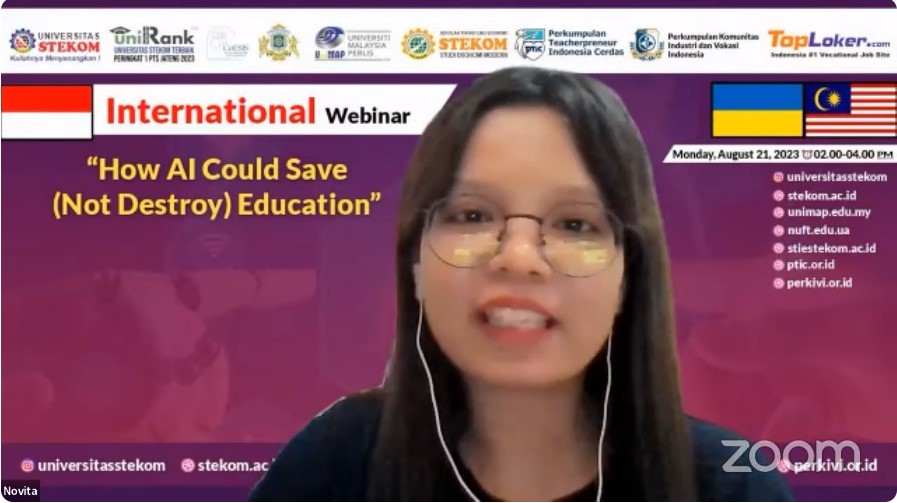 INTERNATIONAL WEBINAR How AI Could Save (Not Destroy) Education