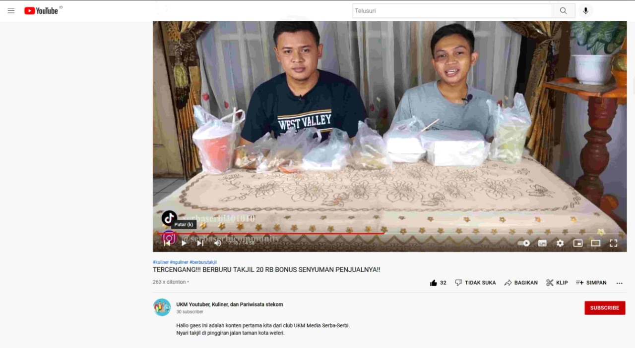 UNTUK MENDUKUNG PROGRAM DARI &ldquo;KAMPUS MERDEKA&rdquo; UNIVERSITAS STEKOM MELUNCURKAN UKM YOUTUBE PARIWISATA DAN KULINER