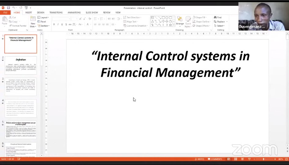 VISITING LECTURE ''Internal Control System in Financial Management''
