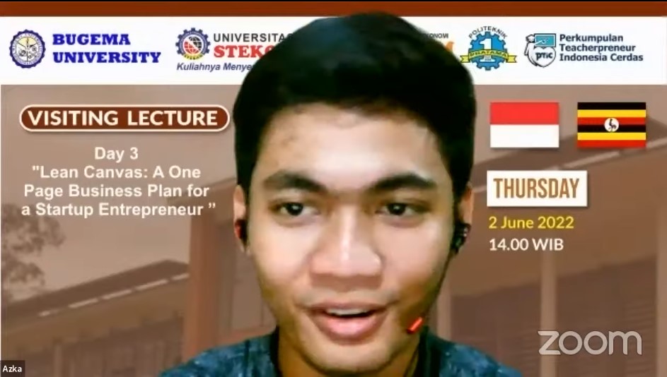 VISITING LECTURE ''Lean Canvas A One Page Business Plan for a Startup Entrepreneur''