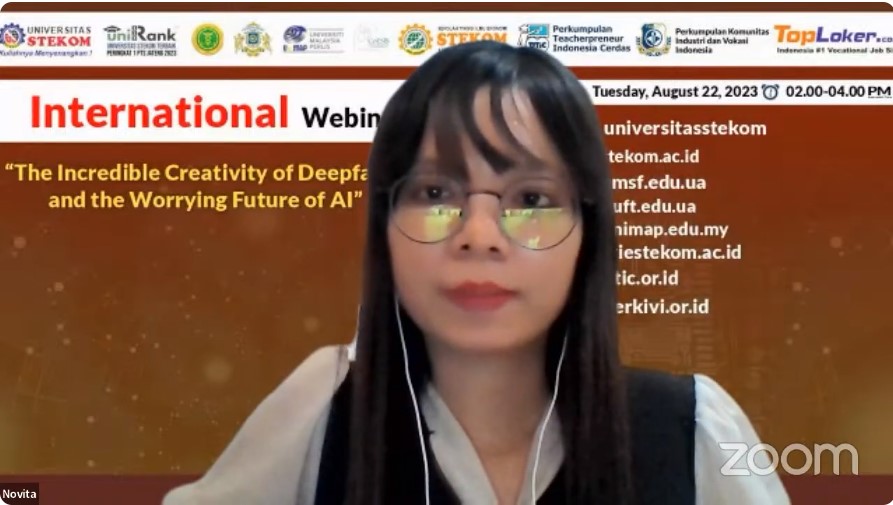 WEBINAR INTERNASIONAL The Incredible Creativity of Deepfakes and the Worrying Future of AI