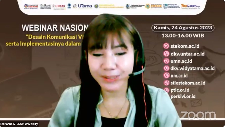 WEBINAR NASIONAL Desain Komunikasi Visual serta Implementasinya dalam Dunia Kerja