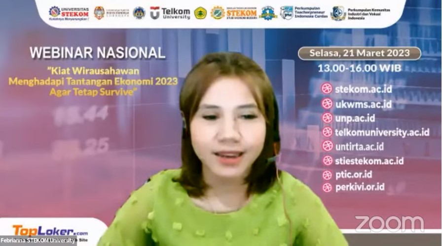 WEBINAR NASIONAL Kiat Wirausahawan Menghadapi Tantangan Ekonomi 2023 Agar Tetap Survive