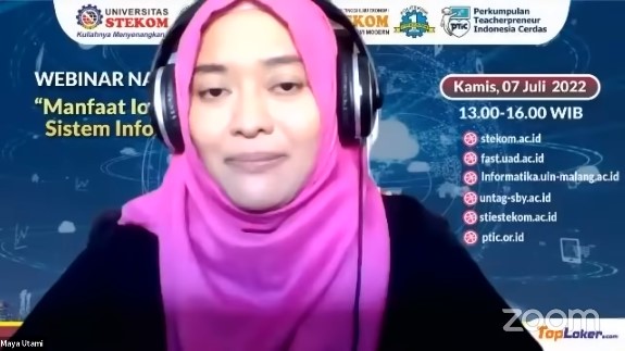 WEBINAR NASIONAL ''Manfaat IoT untuk Sistem Informasi''