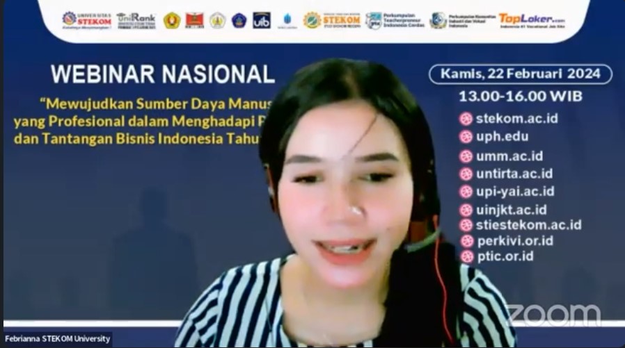 WEBINAR NASIONAL Mewujudkan Sumber Daya Manusia yang Profesional dalam Menghadapi Peluang dan Tantangan Bisnis Indonesia Tahun 2024