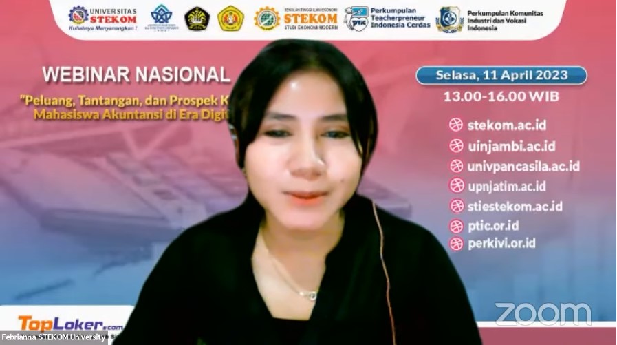 WEBINAR NASIONAL Peluang, Tantangan, dan Prospek Kerja, Mahasiswa Akuntansi di Era Digital