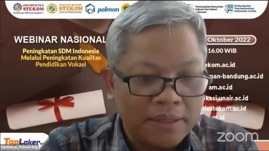 WEBINAR NASIONAL Peningkatan SDM Indonesia Melalui Peningkatan Kualitas Pendidikan Vokasi