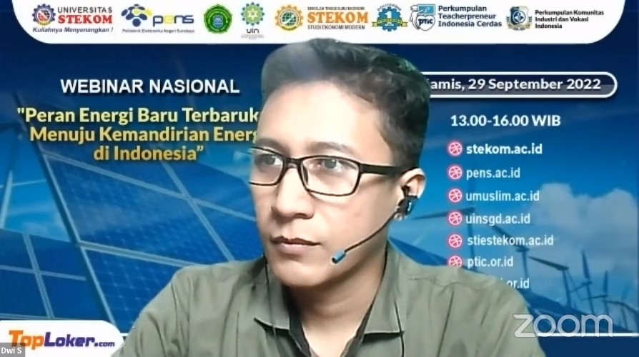 WEBINAR NASIONAL Peran Energi Baru Terbarukan Menuju Kemandirian Energi di Indonesia