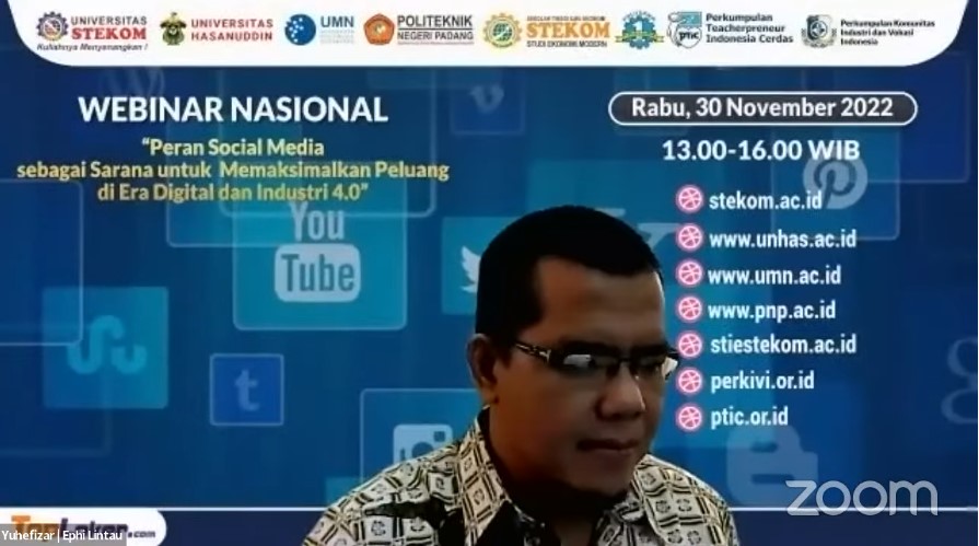 WEBINAR NASIONAL Peran Social Media sebagai untuk Memaksimalkan Peluang di Era Digital dan Industri 4.0