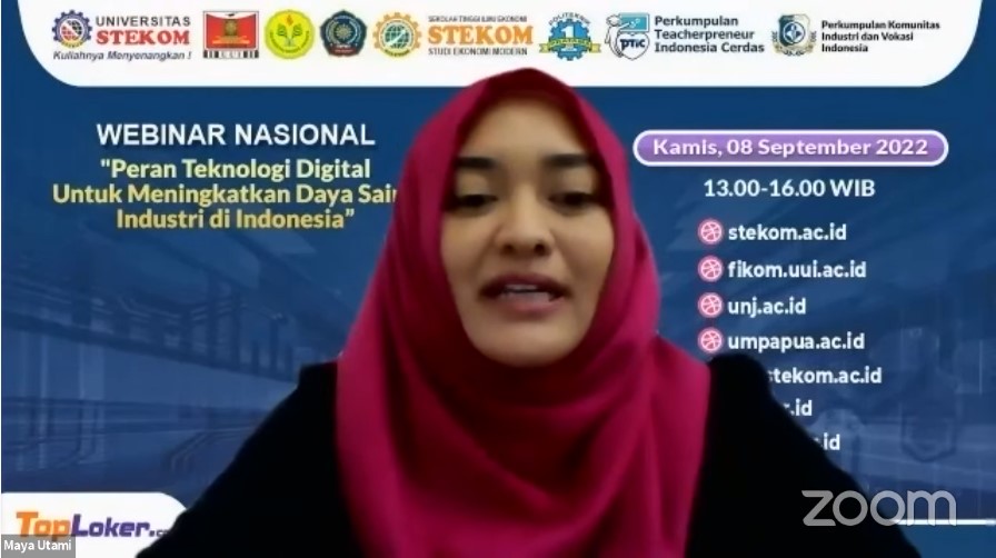 WEBINAR NASIONAL Peran Teknologi Digital Untuk Meningkatkan Daya Saing Industri di Indonesia