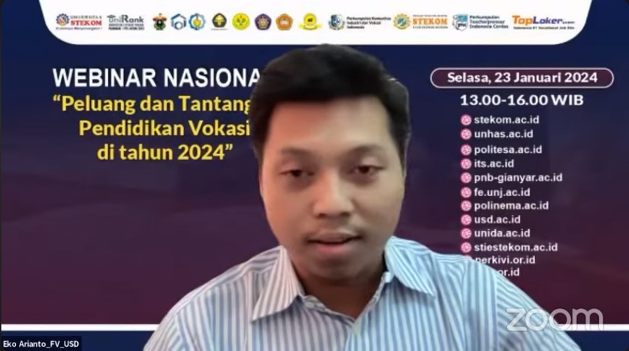 WEBINAR NASIONAL Peluang dan Tantangan Pendidikan Vokasi di tahun 2024