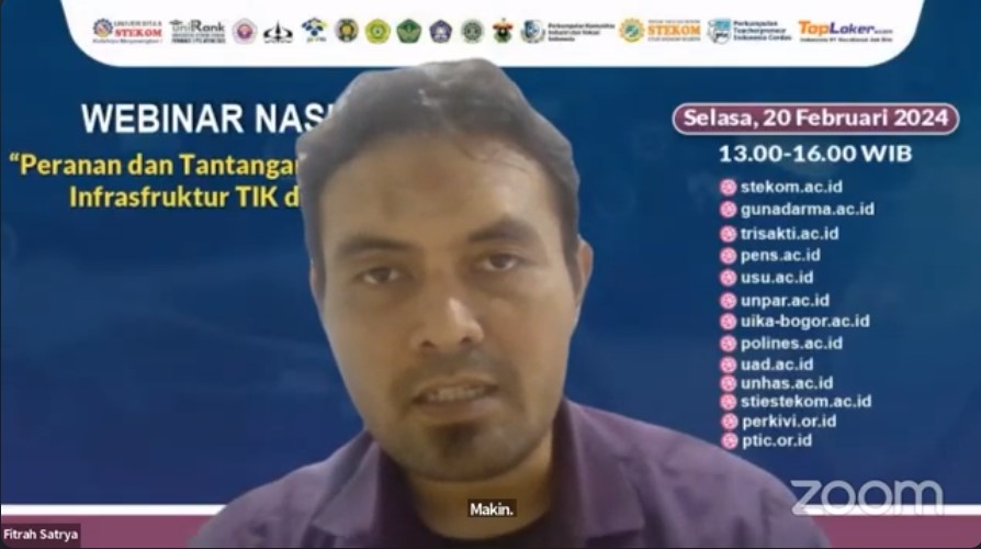 WEBINAR NASIONAL Peranan dan Tantangan Pengembangan Infrasfruktur TIK di Indonesia