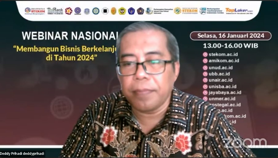 WEBINAR NASIONAL Membangun Bisnis Berkelanjutan di Tahun 2024