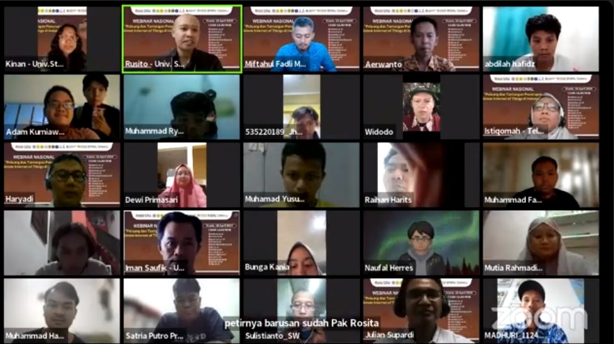 WEBINAR NASIONAL Peluang dan Tantangan Penerapan Sistem Internet of Things di Indonesia