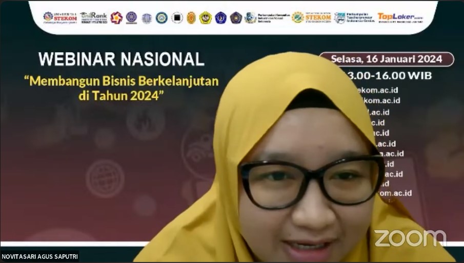 WEBINAR NASIONAL Membangun Bisnis Berkelanjutan di Tahun 2024