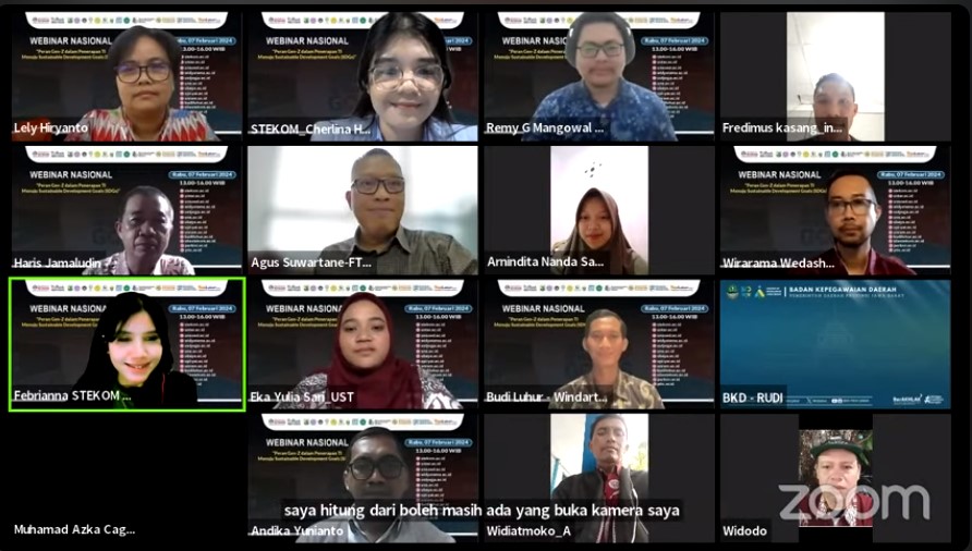 WEBINAR NASIONAL Peran Gen-Z dalam Penerapan TI Menuju Sustainable Development Goals (SDGs)
