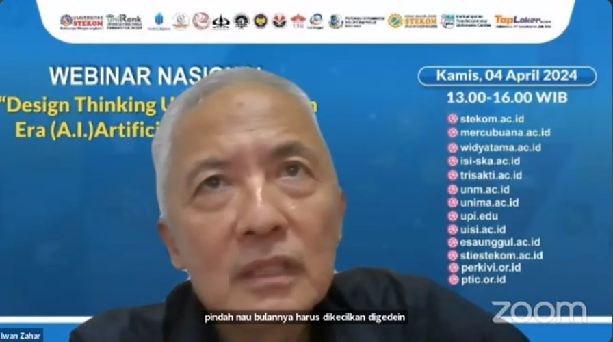 WEBINAR NASIONAL Design Thinking Untuk Merespon Era (A.I) Artificial Intelligence