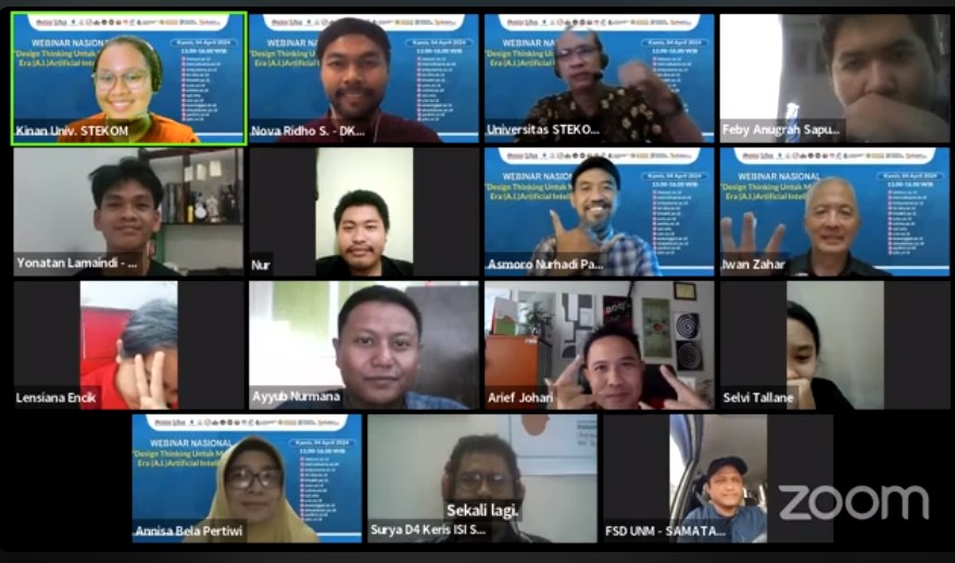 WEBINAR NASIONAL Design Thinking Untuk Merespon Era (A.I) Artificial Intelligence