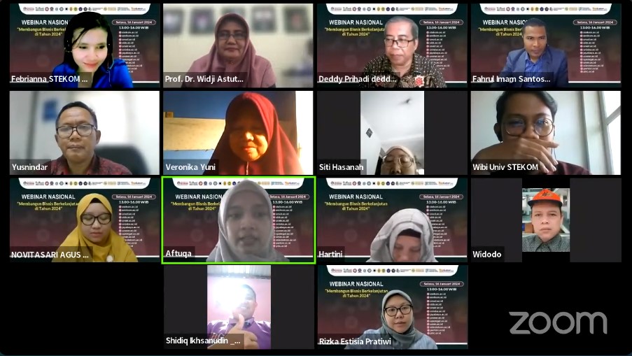 WEBINAR NASIONAL Membangun Bisnis Berkelanjutan di Tahun 2024