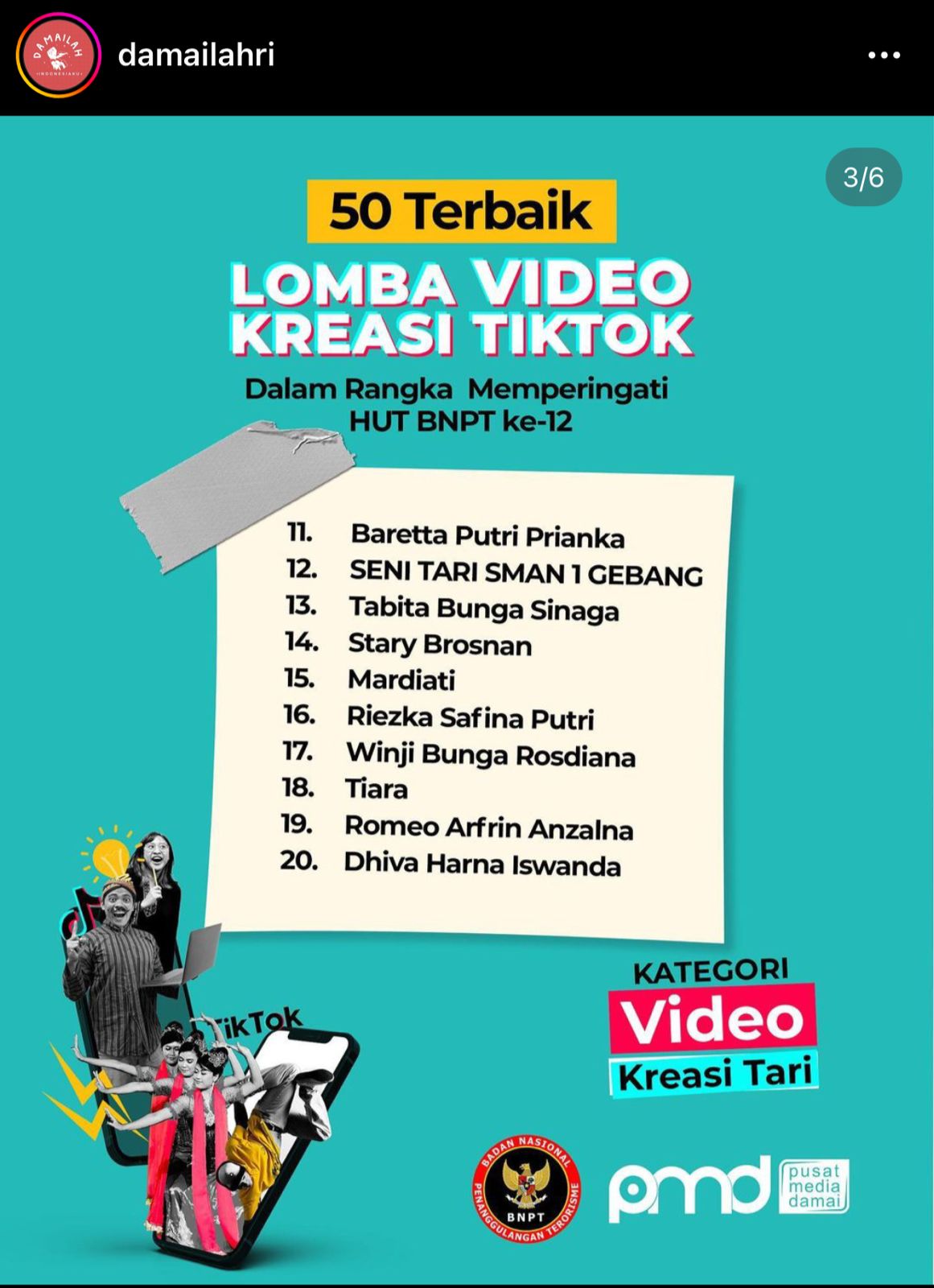 BNPT Menggelar Kompetisi Kreasi Video TikTok, 3 Siswi STEKOM Berhasil Mendapatkan Kejuaraan Kompetisi