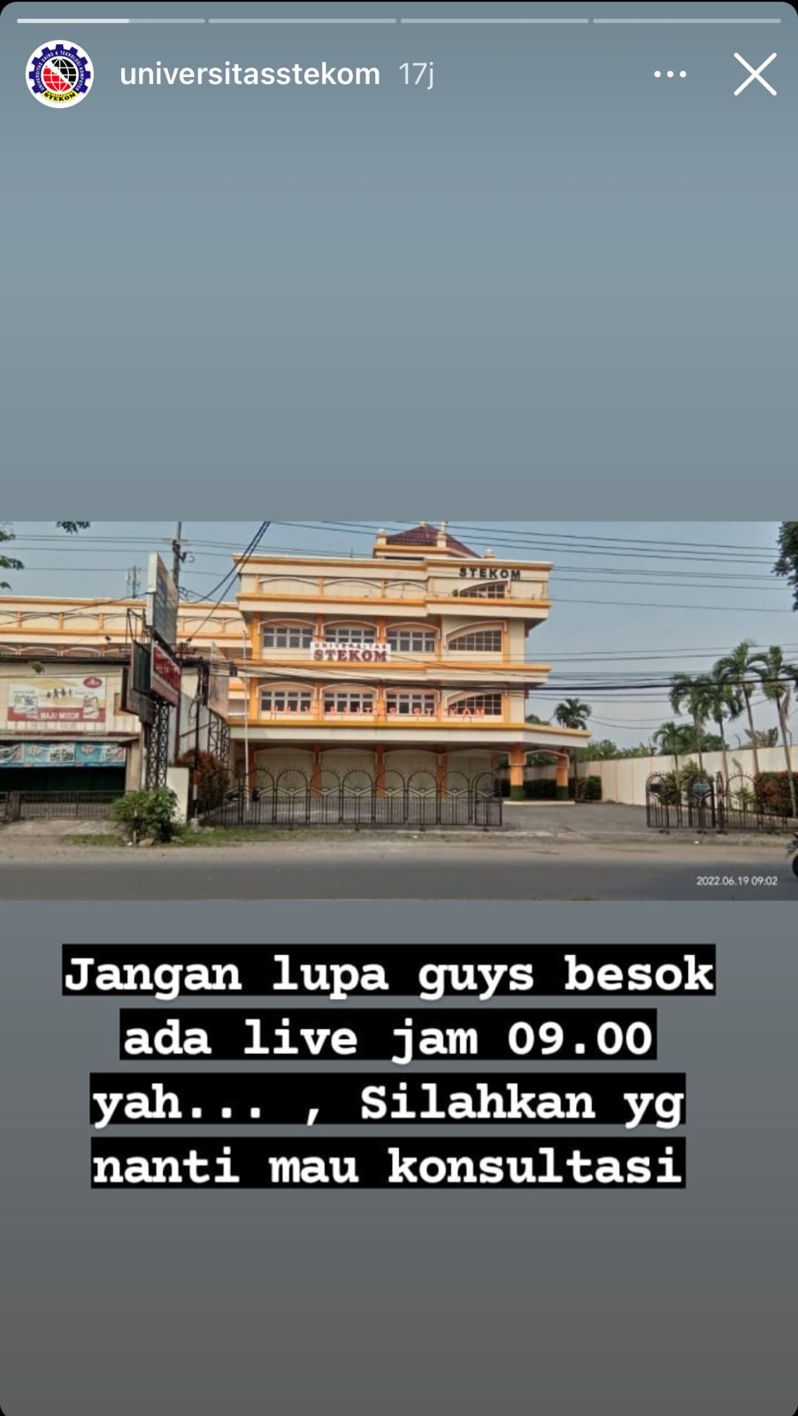 IG Live Universitas STEKOM Ngobrol Bareng Mahasiswa Tiap Hari Jam 09.00 dan 15.00