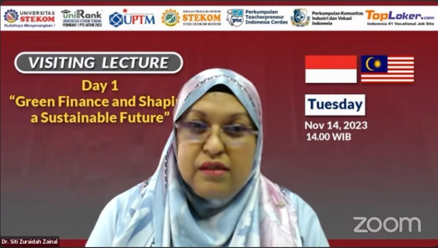 INTERNATIONAL Visiting Lecture Green Finance and Shaping a Sustainable Future