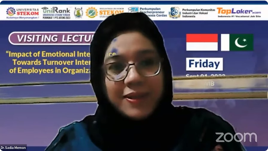 INTERNATIONAL VISITING LECTURE Impact og Emotional Intelligence Towards Turnover Intentions of Employess in Organizations