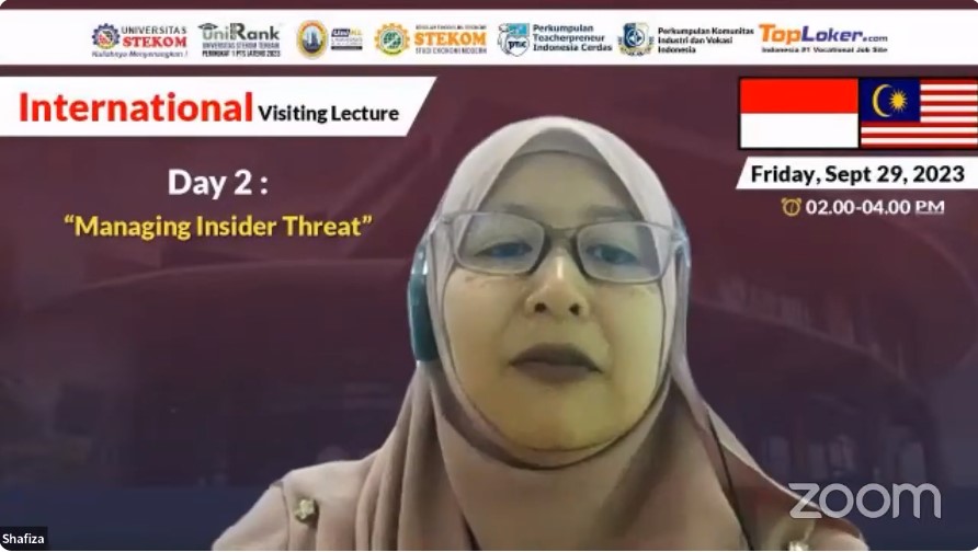 INTERNATIONAL VISITING LECTURE Managing Insider Threat