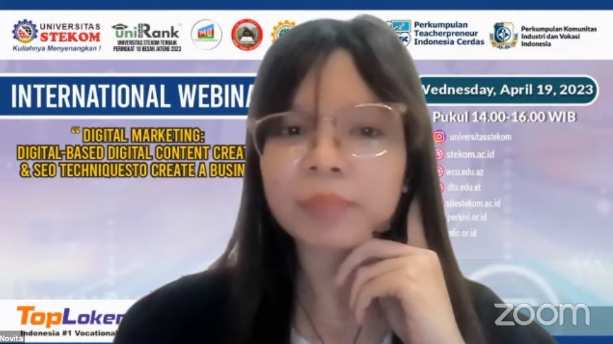 INTERNATIONAL WEBINAR Digital Marketing: Digital -Based Digital Content Creator &amp; Seo Techniques to Create a Business