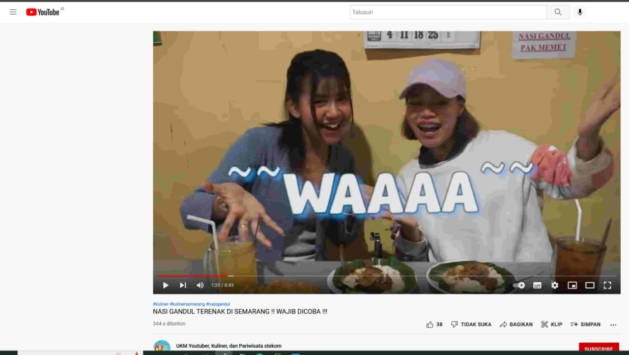 UNTUK MENDUKUNG PROGRAM DARI &ldquo;KAMPUS MERDEKA&rdquo; UNIVERSITAS STEKOM MELUNCURKAN UKM YOUTUBE PARIWISATA DAN KULINER