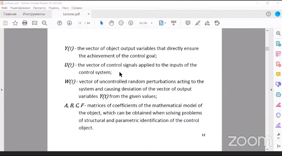 VISITING LECTURE Control Systems Design in The State Variables