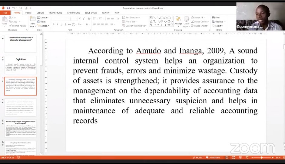 VISITING LECTURE ''Internal Control System in Financial Management''