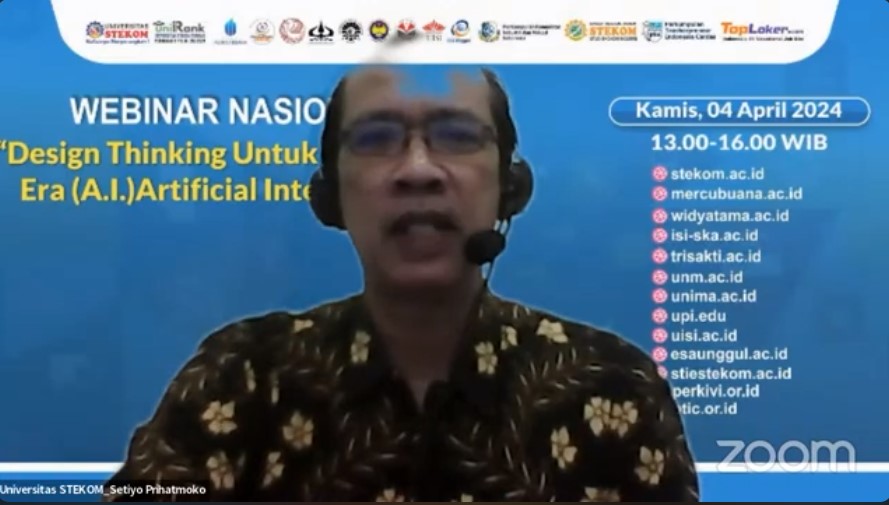WEBINAR NASIONAL Design Thinking Untuk Merespon Era (A.I) Artificial Intelligence