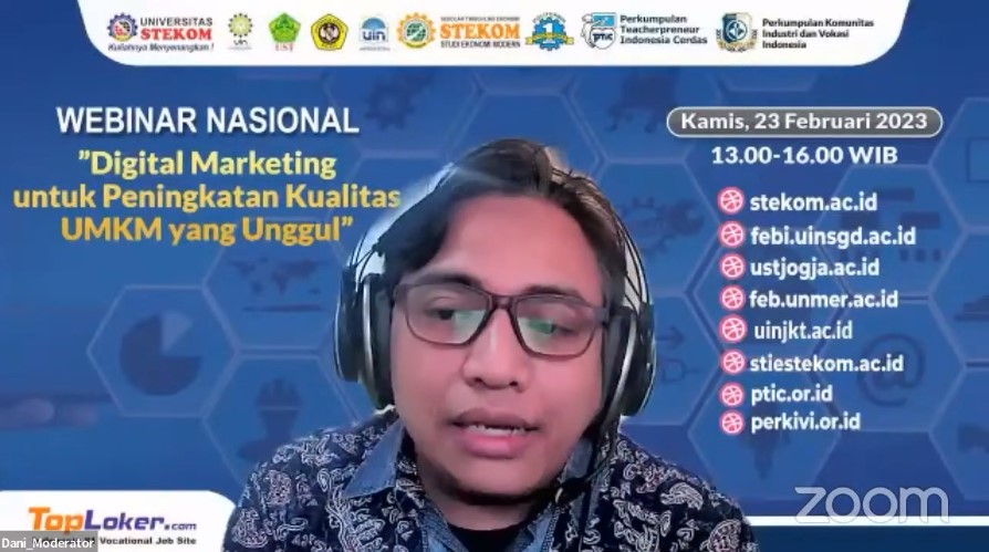WEBINAR NASIONAL Digital Marketing untuk Peningkatan Kualitas UMKM yang Unggul