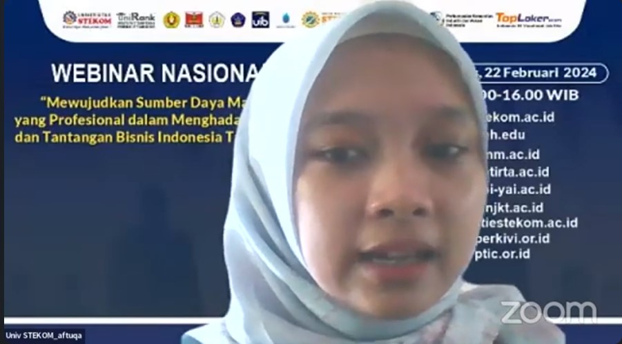 WEBINAR NASIONAL Mewujudkan Sumber Daya Manusia yang Profesional dalam Menghadapi Peluang dan Tantangan Bisnis Indonesia Tahun 2024